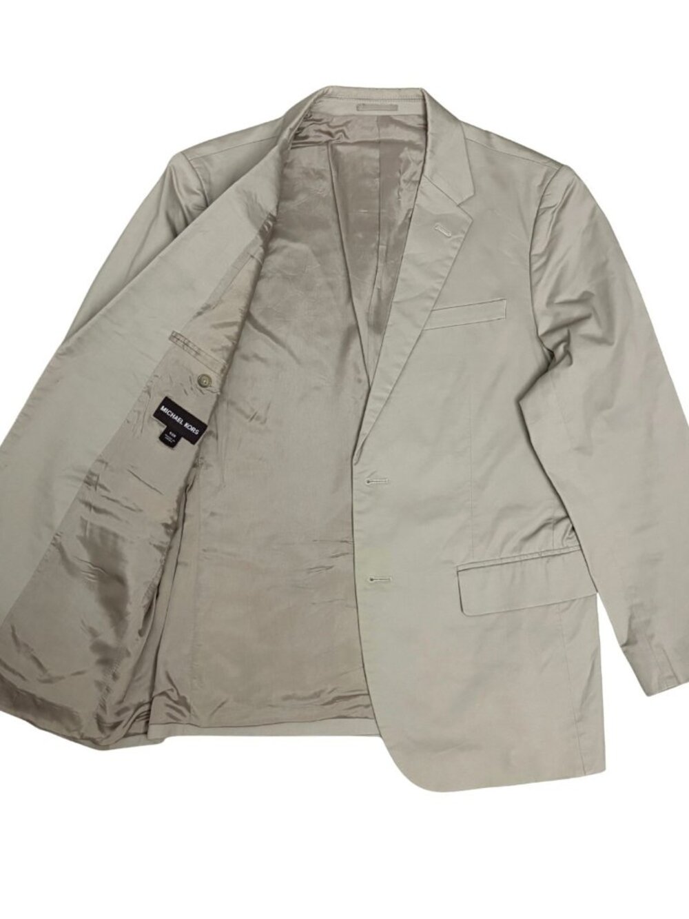 MICHAEL KORS Blazer Sport Coat Tan Business Casual Designer Jacket Mens 42R - Picture 2 of 6